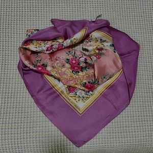 Purple 100% floral scarf